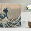 Japanese-style Shower Curtain 3d Ink Painting Bathroom Curtain Waterproof With Hooks 180*240CM Shower Curtain Polyester Fabric