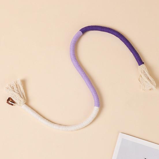 Кошачья жевательная веревочная игрушка Хлопковая веревка Игрушка для прорезывания зубов котенка с кошачьей мятой Интерактивная