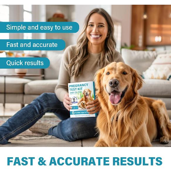 Dog Pregnancy Test Kit, Pet Pregnancy Supplies, Accurate and Fast Pregnancy Test Strips for Puppy, Disposable Pet Clinic Equipment at Home
