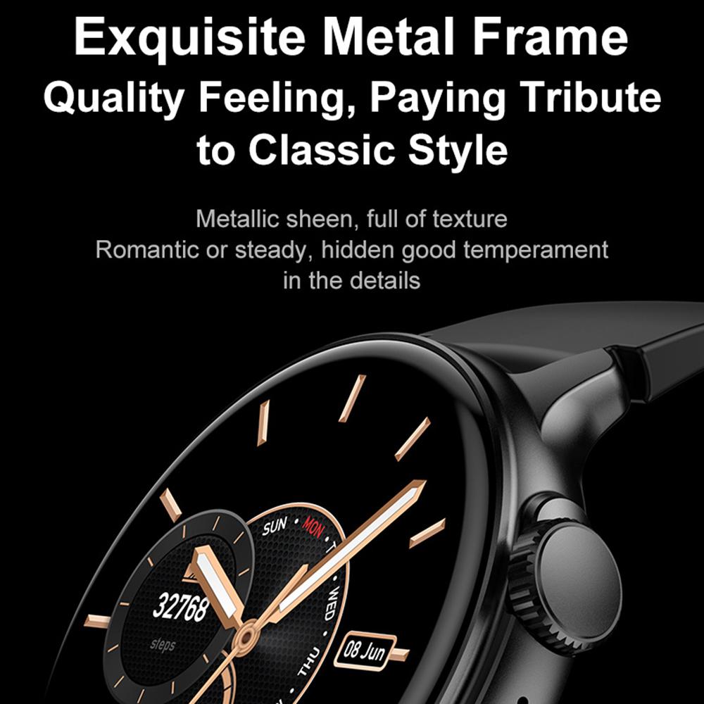 S58 AMOLED Round Screen Bluetooth-compatible Call Smart Watch Heart Rate Monitor Fitness Tracker