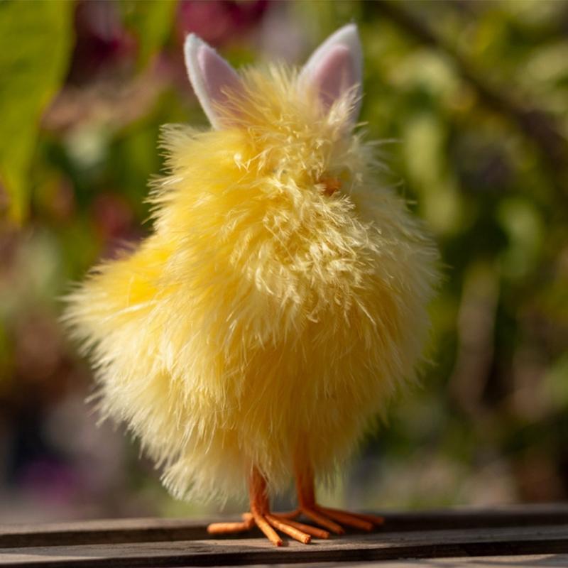 Пасхальные украшения в виде цыплят Искусственное украшение в виде цыпленка Ручная работа Маленькая желтая игрушка-цыпленок для праздника Супермаркет