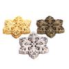 10Pcs Filigree Flower Wraps Connector Metal Charms Craft Diy Jewelry Findings