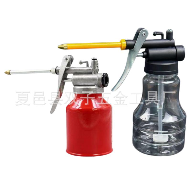 High-Pressure Transparent Plastic Oil Can with Long Nozzle