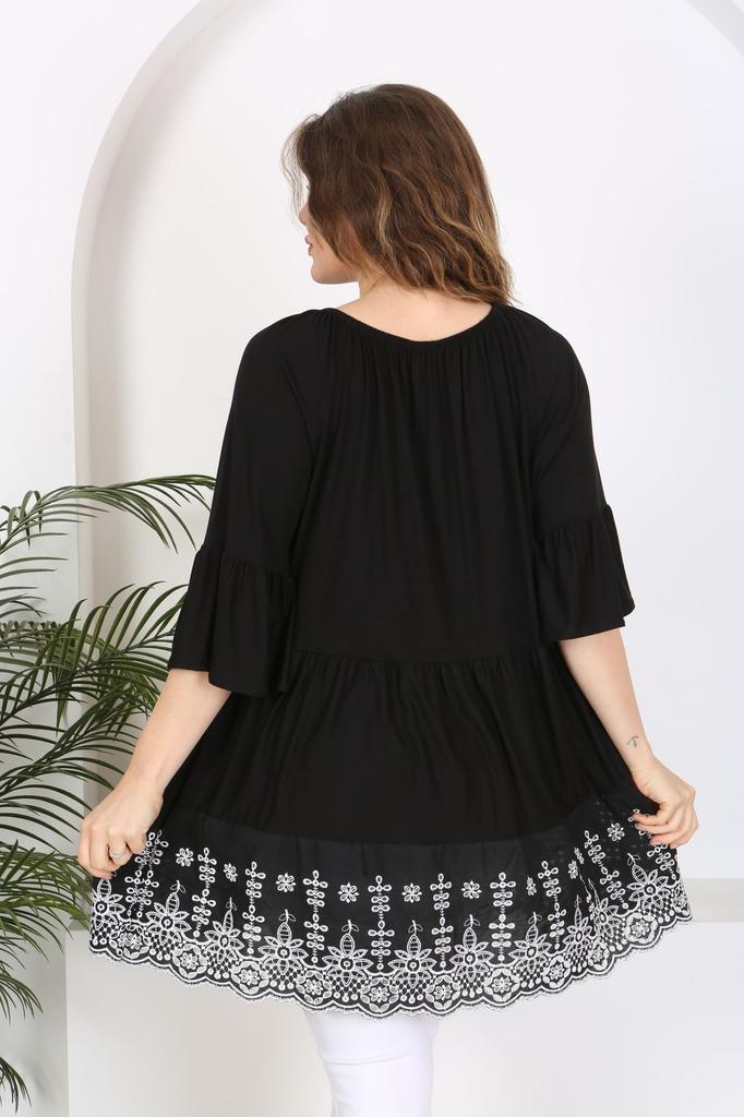 Женский стиль, туника больших размеров, юбка с воротником больших размеров, спортивная деталь, гибкая вискозная туника