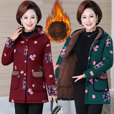 Женское пальто, пуховик из хлопка, осенне-зимняя парка с принтом, толстая плюшевая хлопковая куртка с капюшоном, женская повседневная теплая верхняя одежда