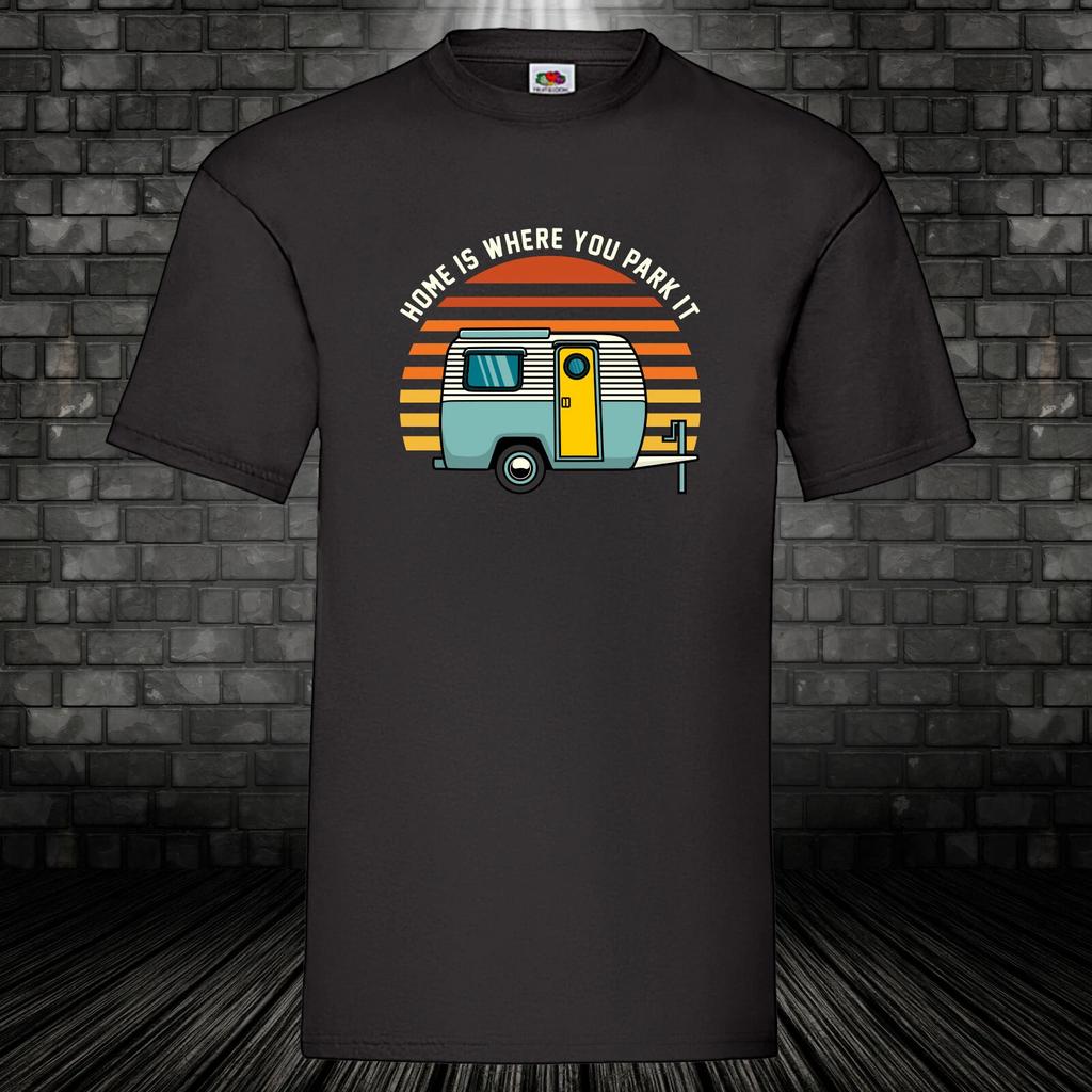 Home is where you park it shirt camper camping t-shirt cult gift S-5XL
