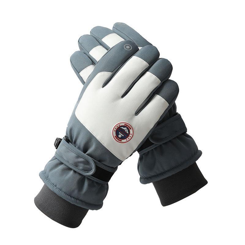 Winter Skiing Men's and Women's Gloves Outdoor Warmth, Windproof and Cold-proof Cycling Non-slip Touch Screen