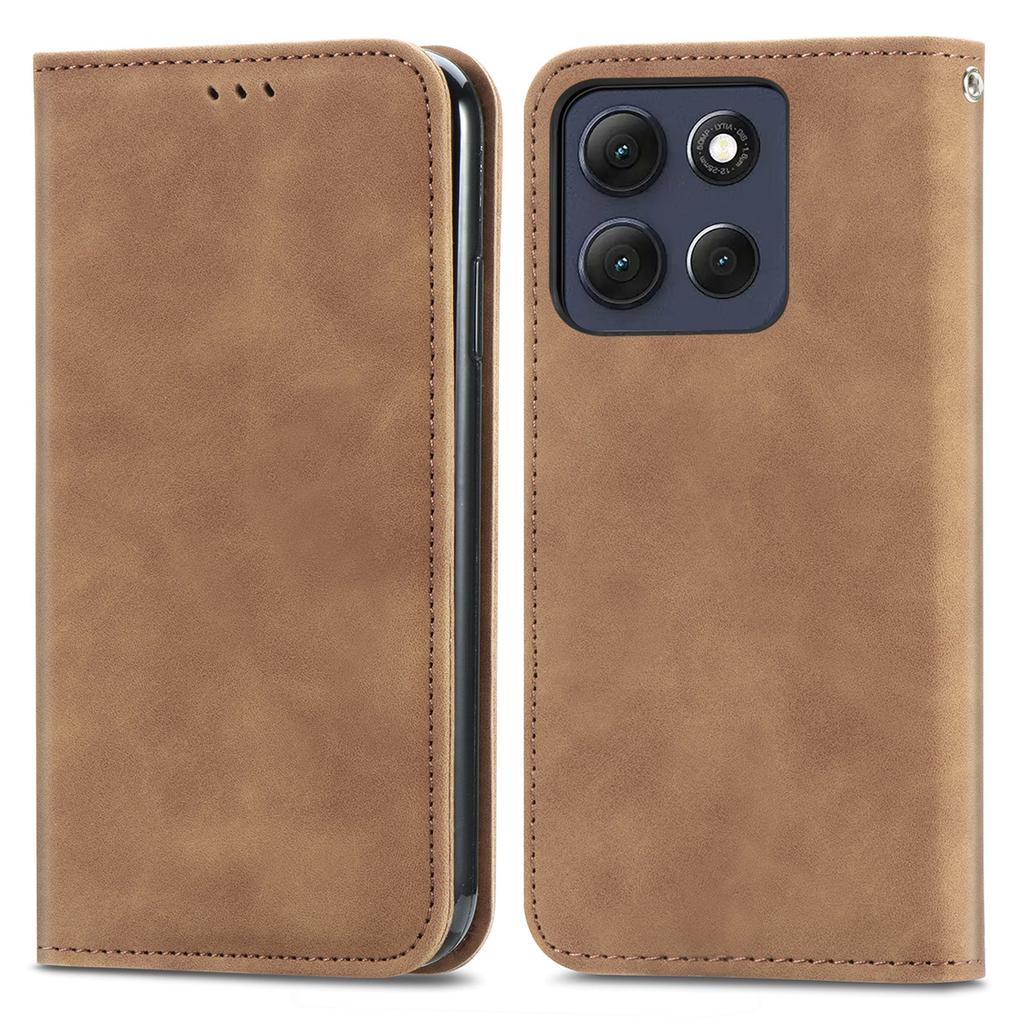 For Motorola Moto G86 Power 5G Leather Case with Card Holder Magnetic Absorption Phone Cover