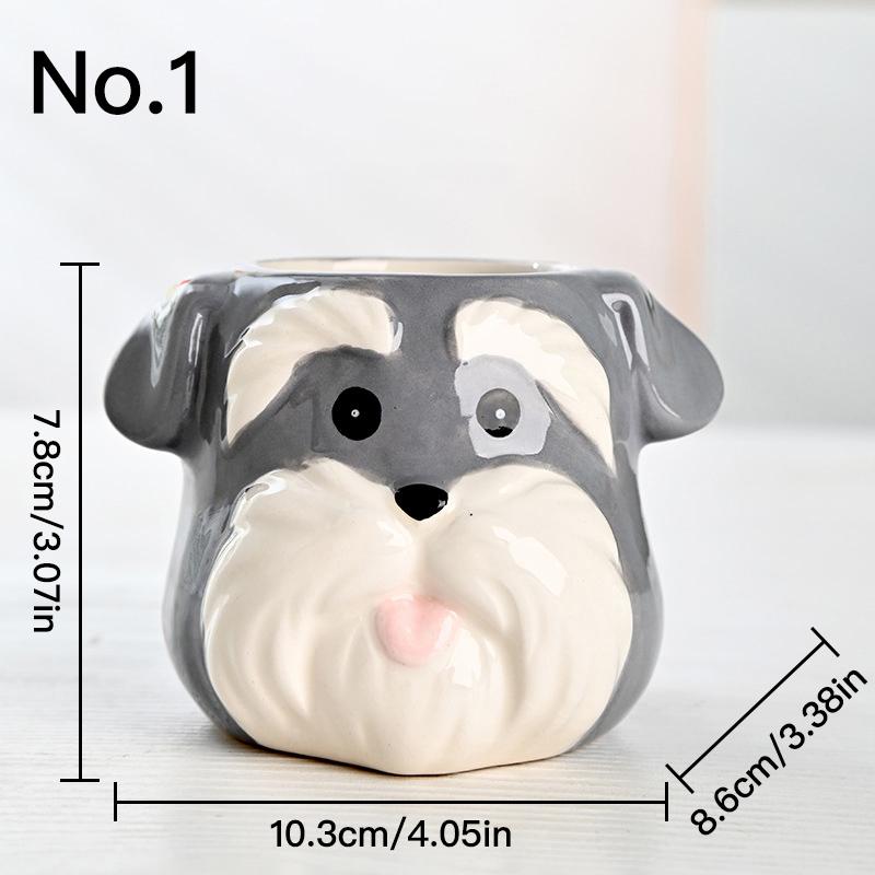 Милый щенок цветочный горшок сочный горшок керамический горшок для домашнего декора украшение для рабочего стола бонсай горшок для украшения сада