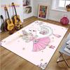 Ballet Dancer Rug Cartoon Ballerina Girl Carpet Pink Area Rugs for Living Room Bedroom Children's Room Decor Nursery Decor Gift