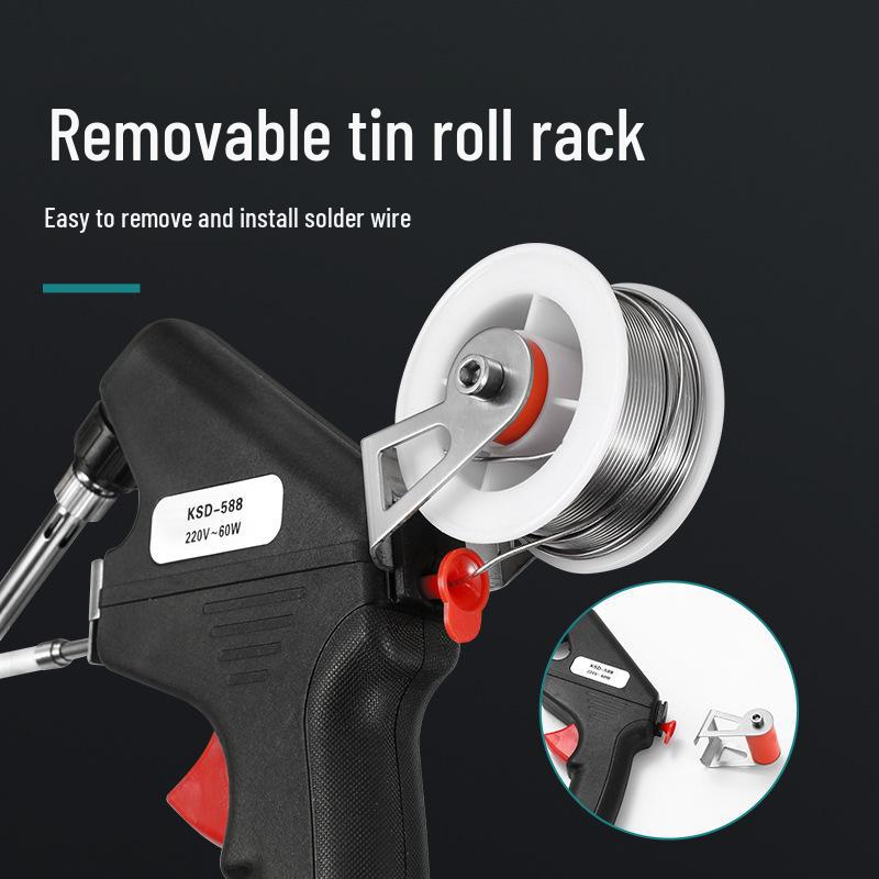 Паяльник Bangyuan 60W с ручной подачей олова - электрический паяльник для лужения