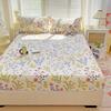 Комплект простыней на резинке из 3 предметов с красочными цветами и листьями, ботанический узор, 100% хлопок, приятный для кожи чехол для матраса, комплект постельного белья размера «queen size»