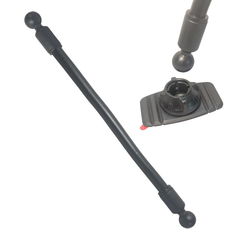 Adjustable Long Arm Dual Ball Head Extension for Car Phone Mount Universal Holder Rod Accessory for Dashboard Versatile Positioning