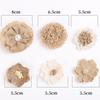Floral Home Decor Flowers Set Beige Burlap Flowers