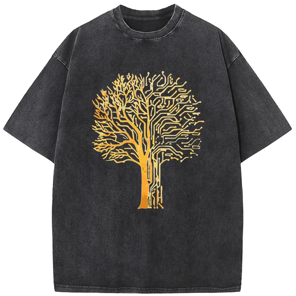 Футболка Gold Pine Washed, летняя свободная отбеленная футболка, хлопок 230 г, О-образный вырез, короткий рукав, отбеленные топы, футболка
