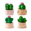 Creative Moss Miniature Artificial Cactus Cartoon Style Resin Garden Decor Piece