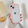 Чехол для телефона с мягкими волнистыми линиями для iphone 11 12 13 14 15 Pro Max XS Max X XR 7 8 Plus SE, прозрачный чехол-бампер с конфетами