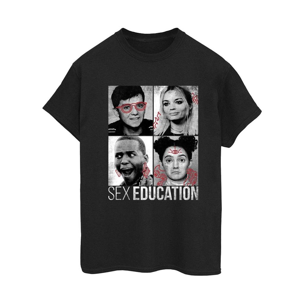 Netflix Womens/Ladies Sex Education Class Photos Cotton Boyfriend T-Shirt