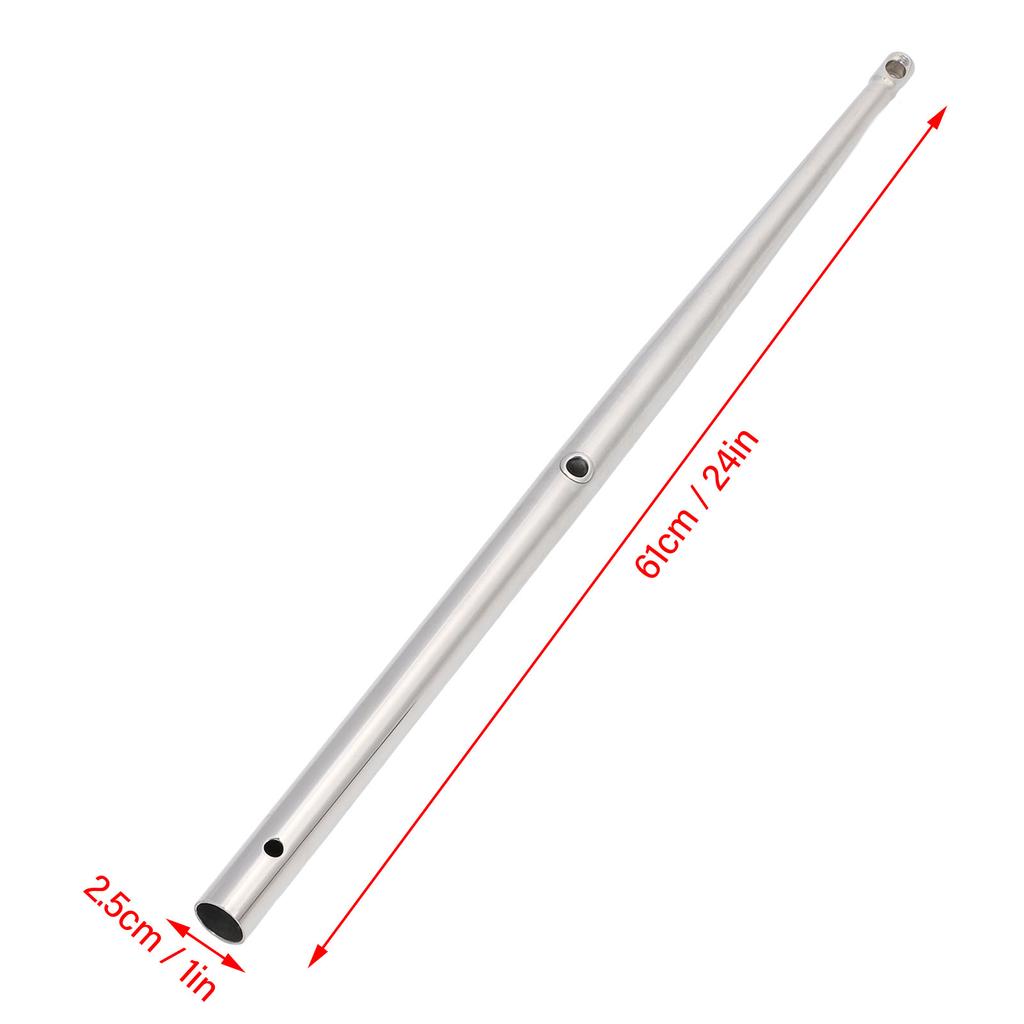 Boat Lifeline Stanchion Rugged Construction Long Durability 610mm Improved Security Boat Stanchion Pole Rustproof for Sailboat