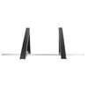 120см Пространство для штанги Алюминиевый настенный складной двойной кронштейн Вешалка для одежды Выдвижная сушилка Черный