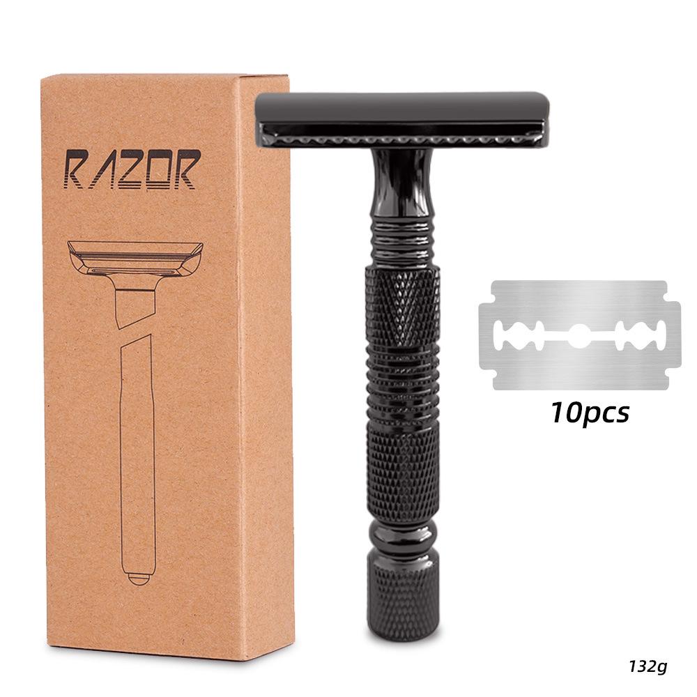 Pure Copper Handle Double-Sided Old-Fashioned Manual Razor for Men