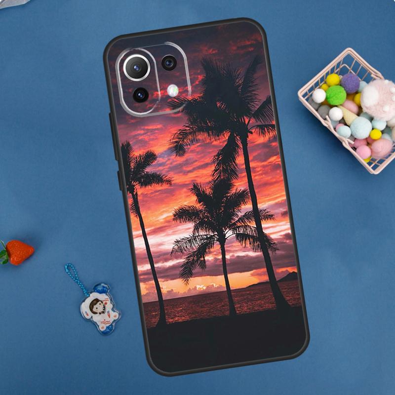 Summer Beach Sunset Palm Tree Case For POCO F5 X3 X5 Pro X4 F4 GT C40 M5s F3 Cover For Xiaomi 13 12 Lite 12T 11T Pro 12X