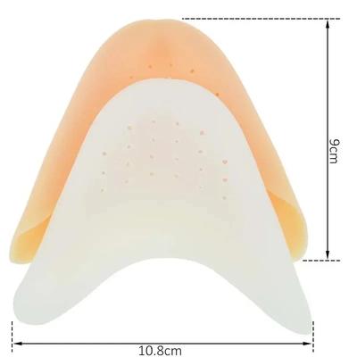 2шт силиконовые защитные накладки на пальцы ног Мягкие дышащие накладки на пальцы ног Балетные накладки на пальцы ног Подушечки для плюсневых костей Туфли на высоком каблуке
