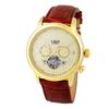 [Ticento]Open Heart Multi-function Automatic Leather Watch TS50041GD_MULTI, Korean Luxury Watches