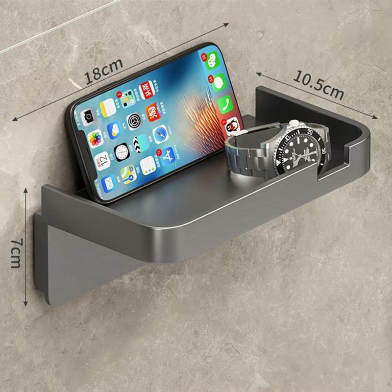 1шт. Настенный держатель для туалетной бумаги с клеем, без сверления, с полкой для хранения