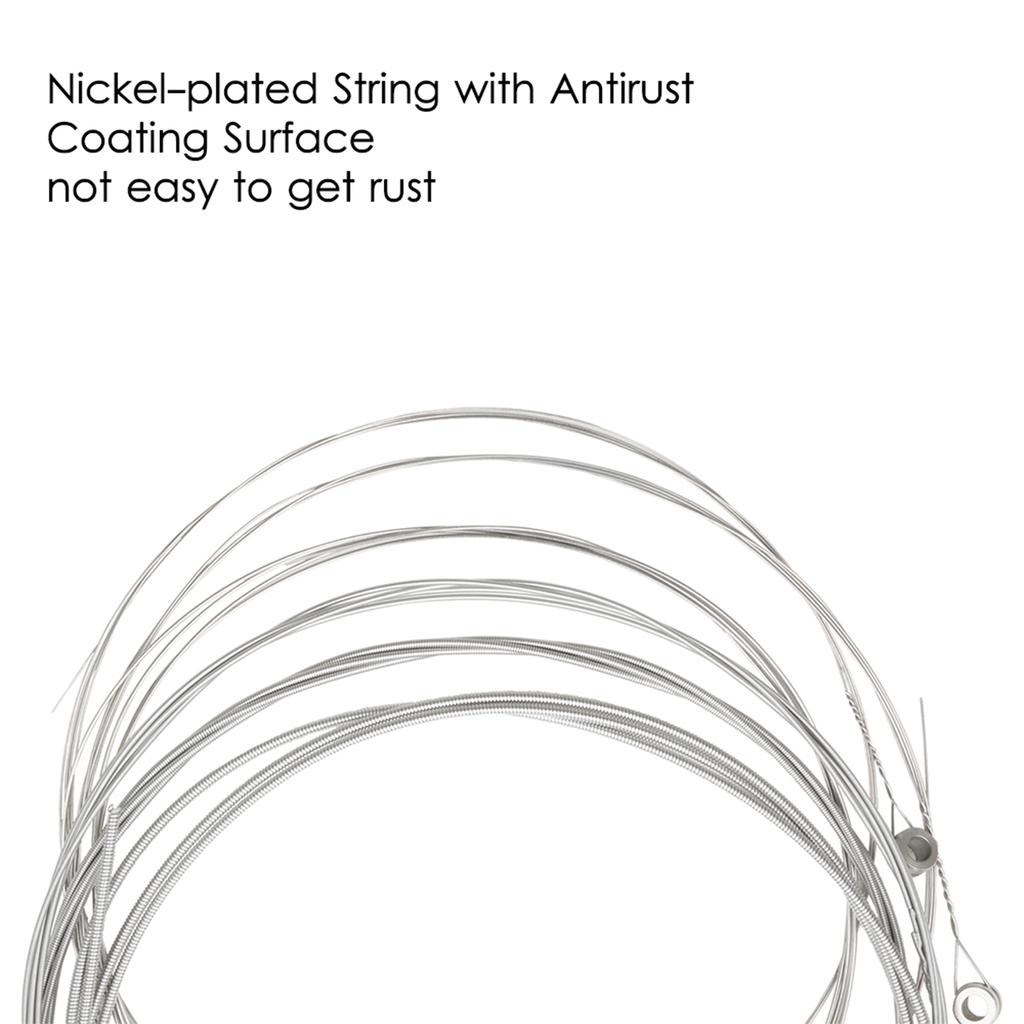 6 шт., струны для электрогитары, никелированный стальной сердечник с шариковым наконечником, набор из 6 струн в индивидуальной упаковке