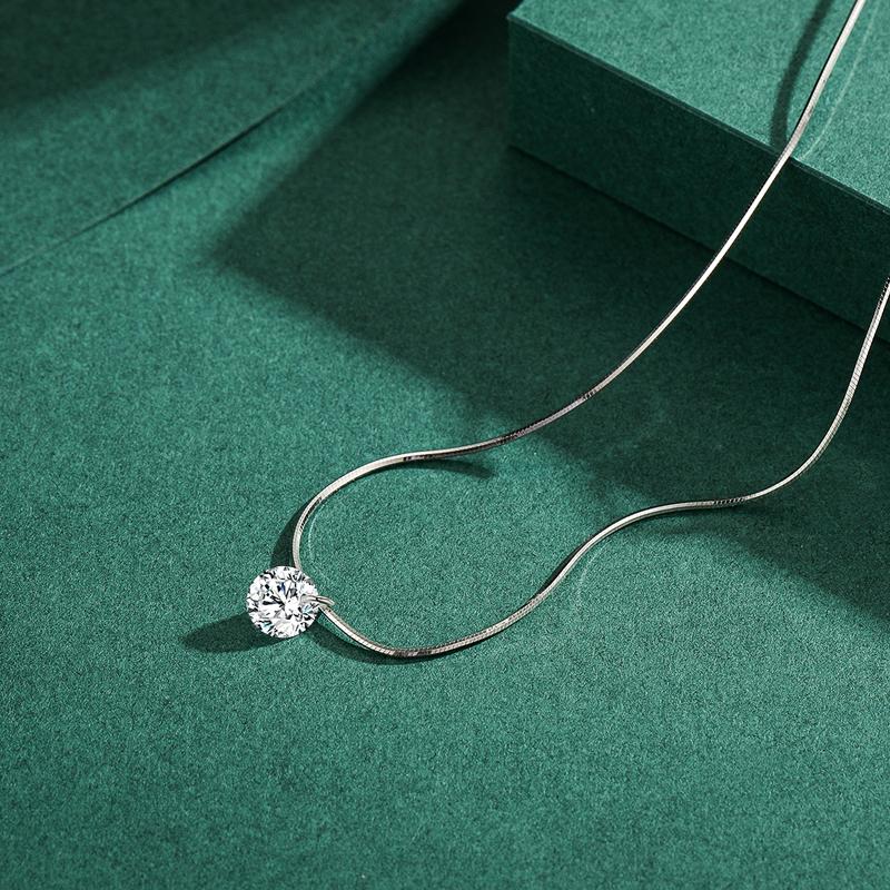 MODIAN Ожерелье из стерлингового серебра 925 пробы с прозрачным цирконием, подвеска, модная цепочка для женщин, вечерние ювелирные изделия