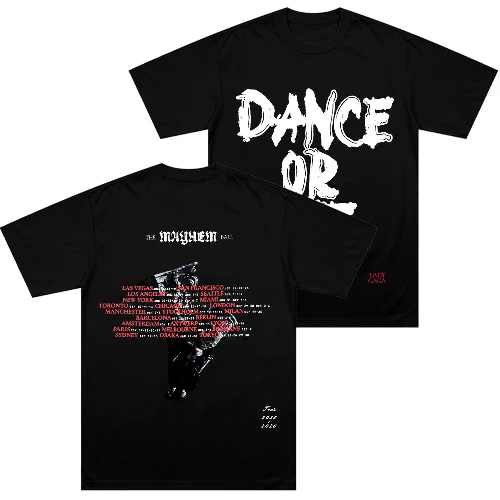 Lady Gaga Mayhem Tour Exclusive Dance Or Die Tshirt For Unisex Unisex Vintagetees Round Neck T Shirts Comfort Clothing