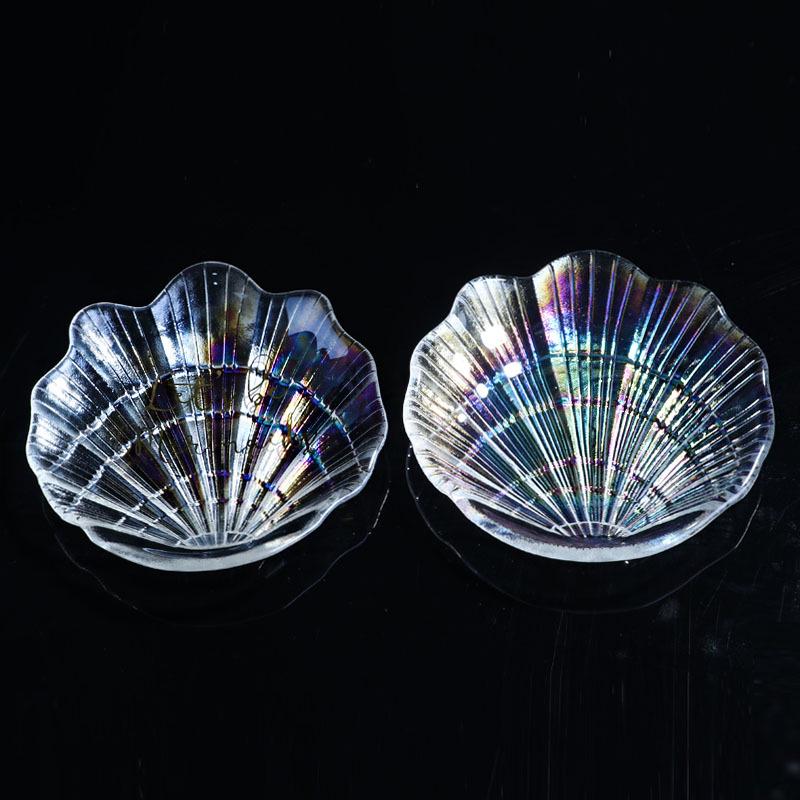 Художественная стеклянная тарелка «Русалка»: Яркий реквизит для демонстрации нейл-арта и ювелирных изделий