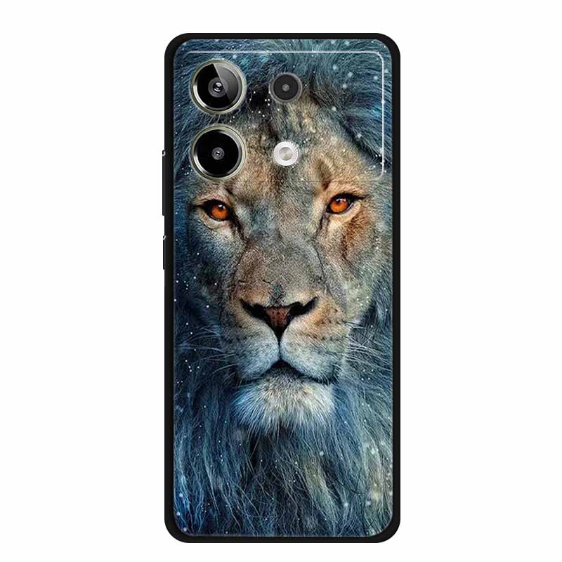 Чехол для Redmi Note 13R Pro Животные Мягкий силиконовый ТПУ Чехлы для телефона Задняя крышка Для Xiaomi Redmi Note13R Pro Волк Защитник fundas