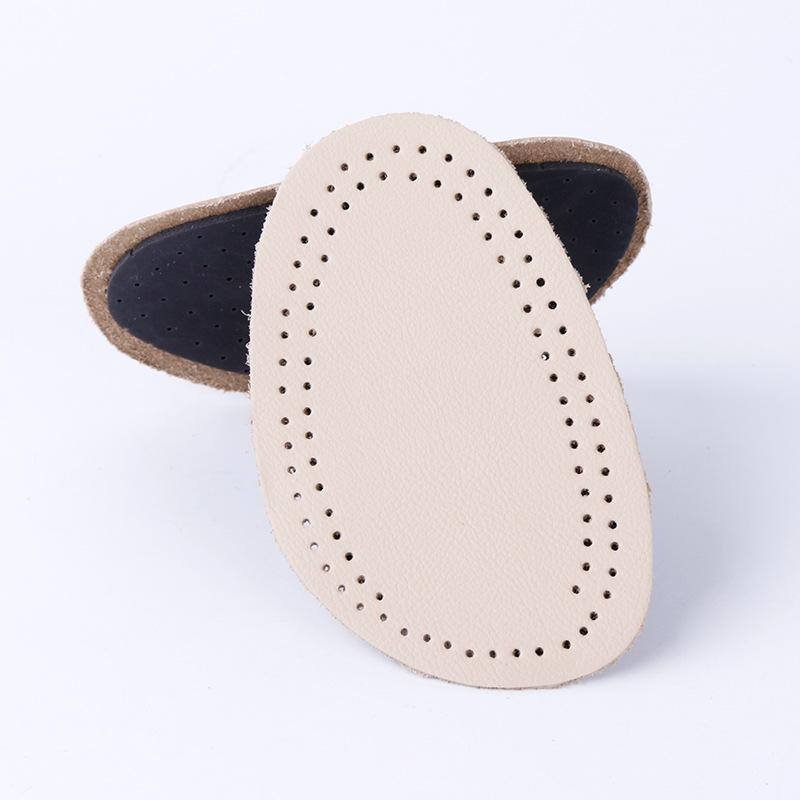 1 пара передней полуподушки из натуральной кожи для защиты ног, противоизносная подкладка половинного размера, передняя полуподушка из коровьей кожи, устойчивая к запаху и дышащая для мужчин и женщин