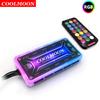 COOLMOON RGB-подсветка Пульт-диммер DC12V 5A Светодиодный интеллектуальный контроллер цвета 10x 6-контактных портов для вентиляторов 2x 4-контактных порта для световых полос для RGB-вентиляторов