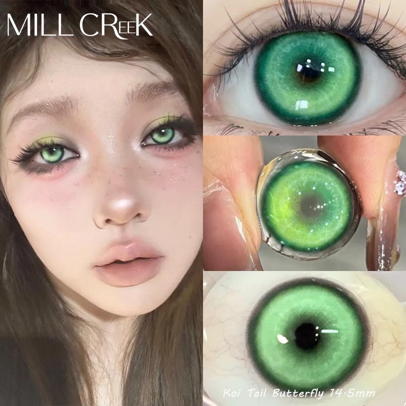 Mill Creek Cosplay Contact Lens with Grade Anime Eyes Mimic Semi-Coverage Contact Lenses 14.5mm Six Month Use