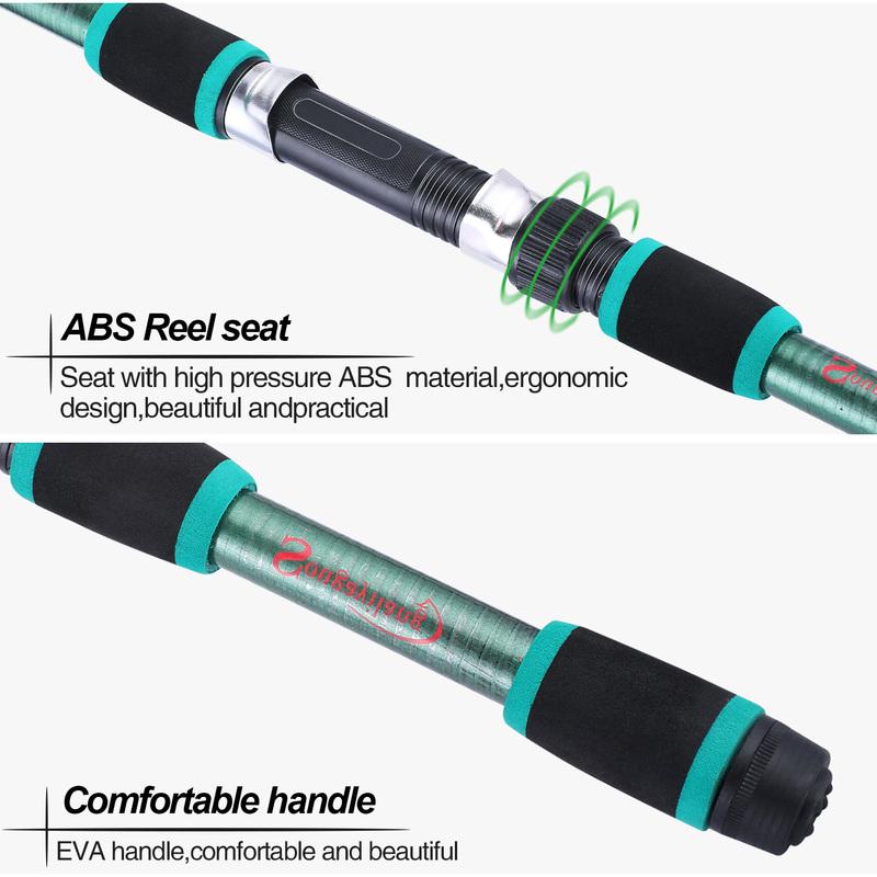 SOUGAYILANG 1 шт./2 шт./3 шт/4 шт/5 шт 1,5 м/1,8 м удочки 5 цветов переносная телескопическая спиннинговая удочка для ловли карпа