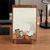 A4/A5 Walnut Wood Menu Clipboard Non-slip Base Table Top Sign Display Shelf  Office