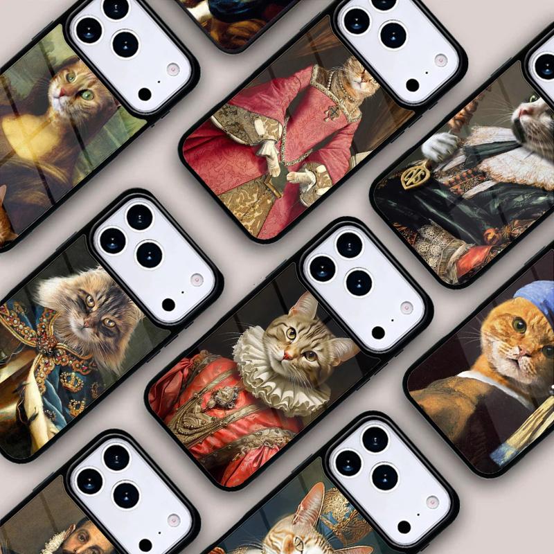 Renaissance Cats Rich Art Phone Case For IPhone 17 16e 15 14 13 12 11 Pro Max Air Mini Soft Protective Cover