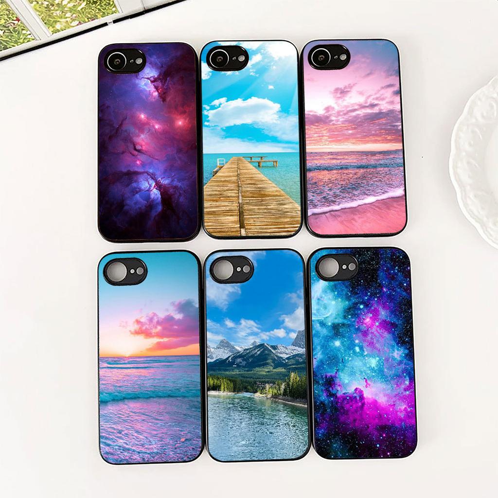 for Apple iPhone 17 16 14 15 Plus Pro Max 16E ProMax + 15Plus 15+ 16+ Casing Case Mountain Universe Galaxy Sea Beach Travel