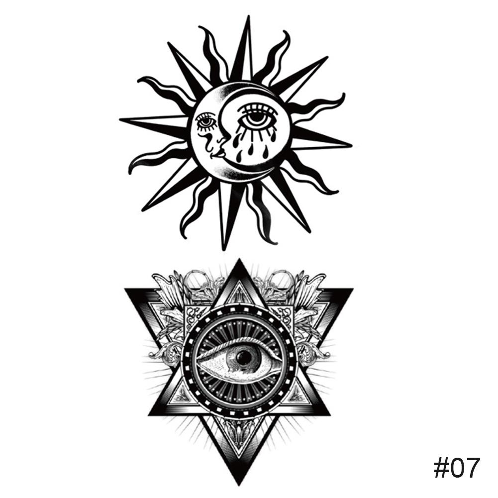 Маленькие свежие черные татуировки наклейки водонепроницаемые долговечные татуировки наклейки боди-арт татуировки для женщин мужчин