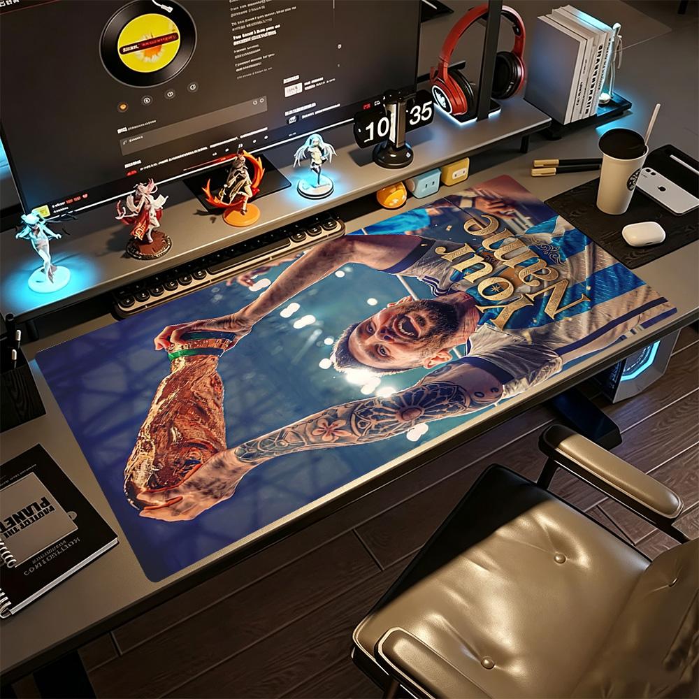 Football Messi Personalized Name Mouse Pad Desk Mouse Pad Computer Desk Mat Non-Slip Rubber Bottom Gaming Accessories Ideal Gift for Gamers