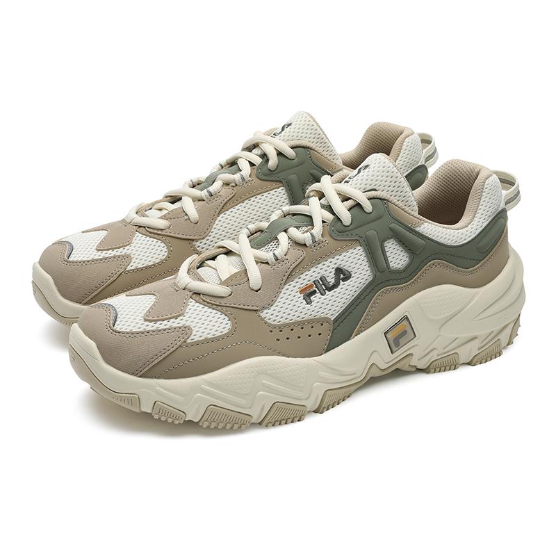 Fila Ravagement 2S Ретро Классика Модный Повседневный Удобный Универсальный Прочный Низкий Верх Папины Кроссовки Мужские кроссовки Белый Серый F12M522122FWG