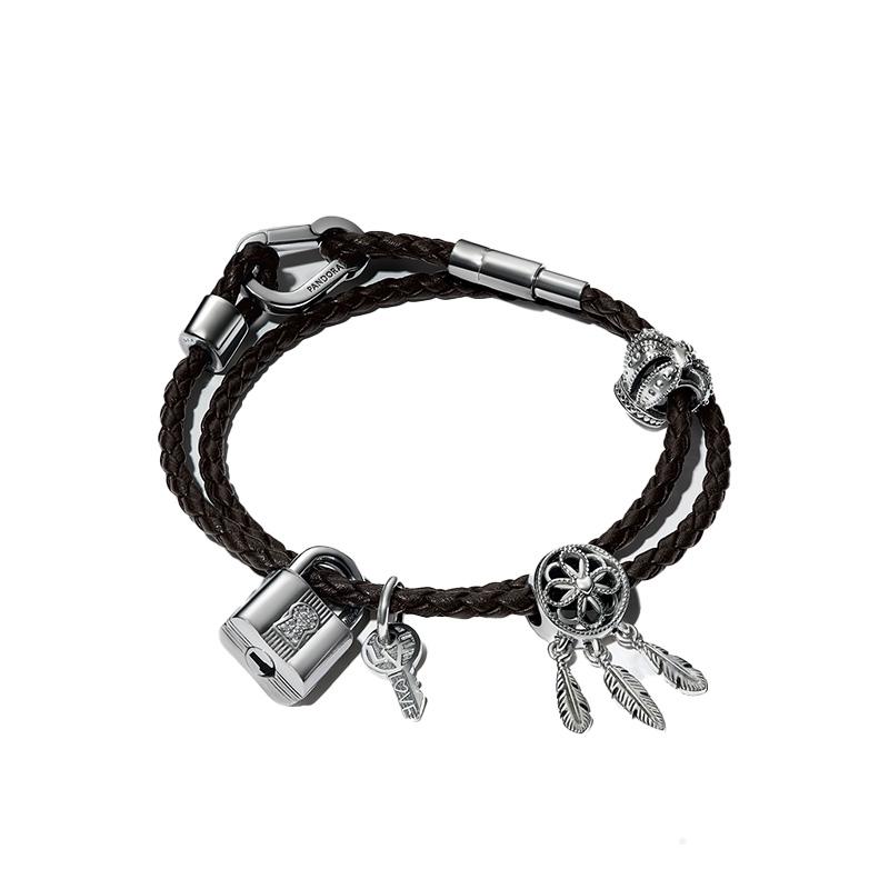 Pandora Woven Design Bracelet Women bracelets Black B802501