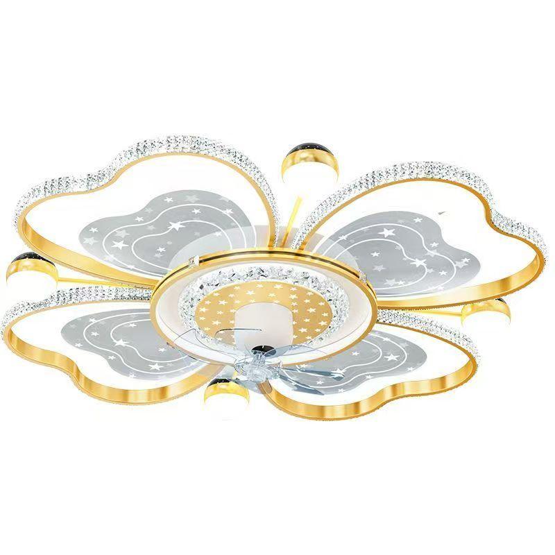 Люстра для гостиной, невидимый потолочный вентилятор, лампа, роскошный вентилятор Starlight