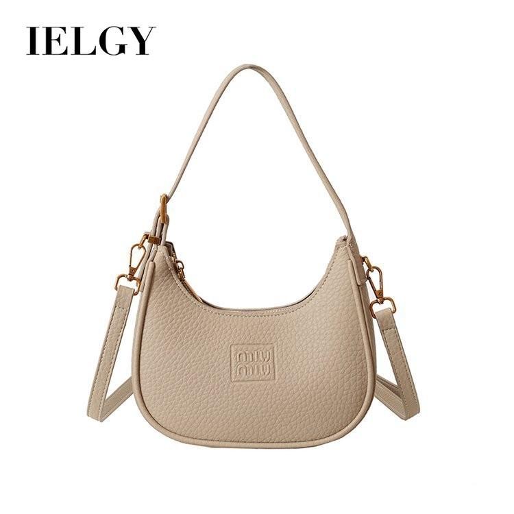IELGY Korean Version of Fashion Handbag, Simple and Versatile Messenger Texture Niche Foreign Style Crescent Bag