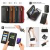 Подходит для мобильного телефона Samsung S22 кожаный чехол Note20 многофункциональная сумка-кошелек на молнии защитный чехол, ретро косая сумка