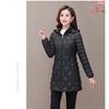 Women's Winter Mid-Length Slim-Fit Lightweight Coat Mom Hooded Simple Jacket