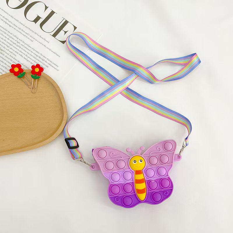 Очаровательный мультяшный силиконовый кошелек для монет в виде кролика и сумочка через плечо для маленькой девочки